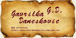 Gavrilka Danesković vizit kartica